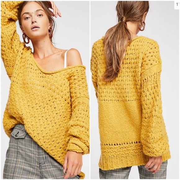 Free People Sweaters - Free People Crashing Waves Pullover Sweater Size M